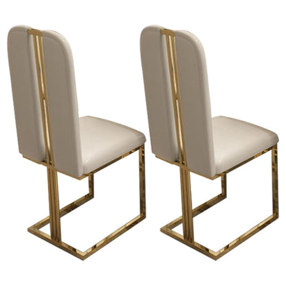 Contemporary Sintered Stone Rectangle Table Set 1/2/5/7/9 Pieces Dining Set for Home 2 White Chairs Clearhalo 'Dining Room Sets' 'Dining Tables & Seating' 'dining_room_set' 'furn' 'furn_dining_room_set' 'Furniture' 'Kitchen & Dining Furniture' 5911330