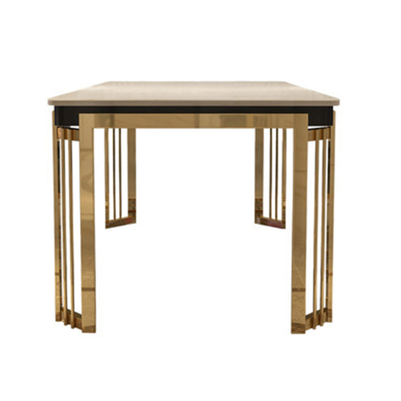 Contemporary Sintered Stone Rectangle Table Set 1/2/5/7/9 Pieces Dining Set for Home Clearhalo 'Dining Room Sets' 'Dining Tables & Seating' 'dining_room_set' 'furn' 'furn_dining_room_set' 'Furniture' 'Kitchen & Dining Furniture' 5911334