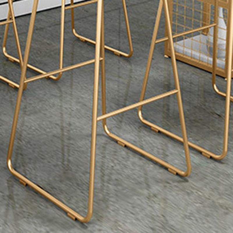 Glam 1/2/3/5 Pieces Bar Table Set Rectangle Bar Table with Metal High Stools for Kitchen Clearhalo 'Bar Furniture' 'furn' 'furn_home_bar_bar_sets' 'Furniture' 'Home Bars & Bar Sets' 'home_bar_bar_sets' 'Kitchen & Dining Furniture' 5911353