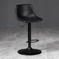Contemporary Metal Barstool Faux Leather Upholstered Counter Stool Home