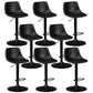 Contemporary Metal Barstool Faux Leather Upholstered Counter Stool Home
