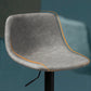 Contemporary Metal Barstool Faux Leather Upholstered Counter Stool Home