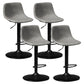 Contemporary Metal Barstool Faux Leather Upholstered Counter Stool Home