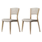 Contemporary Style Dining Chairs Oak Solid Wood Open Back Armless Chair Natural Wood White 2 Piece Set Clearhalo 'Dining Chairs' 'Dining Tables & Seating' 'dining_chair' 'furn' 'furn_dining_chair' 'Furniture' 'Kitchen & Dining Furniture' 5911448