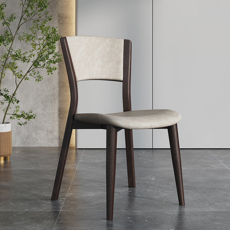 Contemporary Style Dining Chairs Oak Solid Wood Open Back Armless Chair Clearhalo 'Dining Chairs' 'Dining Tables & Seating' 'dining_chair' 'furn' 'furn_dining_chair' 'Furniture' 'Kitchen & Dining Furniture' 5911450