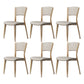 Contemporary Style Dining Chairs Oak Solid Wood Open Back Armless Chair Natural Wood White 6 Piece Set Clearhalo 'Dining Chairs' 'Dining Tables & Seating' 'dining_chair' 'furn' 'furn_dining_chair' 'Furniture' 'Kitchen & Dining Furniture' 5911452