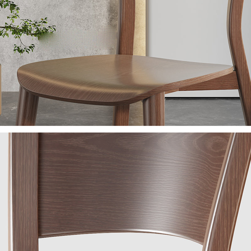 Contemporary Style Dining Chairs Oak Solid Wood Open Back Armless Chair Clearhalo 'Dining Chairs' 'Dining Tables & Seating' 'dining_chair' 'furn' 'furn_dining_chair' 'Furniture' 'Kitchen & Dining Furniture' 5911458