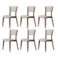 Contemporary Style Dining Chairs Oak Solid Wood Open Back Armless Chair White-Brown 6 Piece Set Clearhalo 'Dining Chairs' 'Dining Tables & Seating' 'dining_chair' 'furn' 'furn_dining_chair' 'Furniture' 'Kitchen & Dining Furniture' 5911463