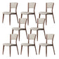 Contemporary Style Dining Chairs Oak Solid Wood Open Back Armless Chair White-Brown 8 Piece Set Clearhalo 'Dining Chairs' 'Dining Tables & Seating' 'dining_chair' 'furn' 'furn_dining_chair' 'Furniture' 'Kitchen & Dining Furniture' 5911464
