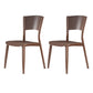 Contemporary Style Dining Chairs Oak Solid Wood Open Back Armless Chair Light Brown 2 Piece Set Clearhalo 'Dining Chairs' 'Dining Tables & Seating' 'dining_chair' 'furn' 'furn_dining_chair' 'Furniture' 'Kitchen & Dining Furniture' 5911467