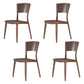 Contemporary Style Dining Chairs Oak Solid Wood Open Back Armless Chair Light Brown 4 Piece Set Clearhalo 'Dining Chairs' 'Dining Tables & Seating' 'dining_chair' 'furn' 'furn_dining_chair' 'Furniture' 'Kitchen & Dining Furniture' 5911468