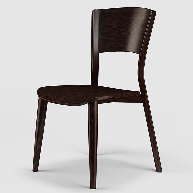 Contemporary Style Dining Chairs Oak Solid Wood Open Back Armless Chair Brown 1 Piece Clearhalo 'Dining Chairs' 'Dining Tables & Seating' 'dining_chair' 'furn' 'furn_dining_chair' 'Furniture' 'Kitchen & Dining Furniture' 5911481