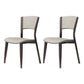 Contemporary Style Dining Chairs Oak Solid Wood Open Back Armless Chair Black White 2 Piece Set Clearhalo 'Dining Chairs' 'Dining Tables & Seating' 'dining_chair' 'furn' 'furn_dining_chair' 'Furniture' 'Kitchen & Dining Furniture' 5911487