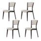Contemporary Style Dining Chairs Oak Solid Wood Open Back Armless Chair Black White 4 Piece Set Clearhalo 'Dining Chairs' 'Dining Tables & Seating' 'dining_chair' 'furn' 'furn_dining_chair' 'Furniture' 'Kitchen & Dining Furniture' 5911488