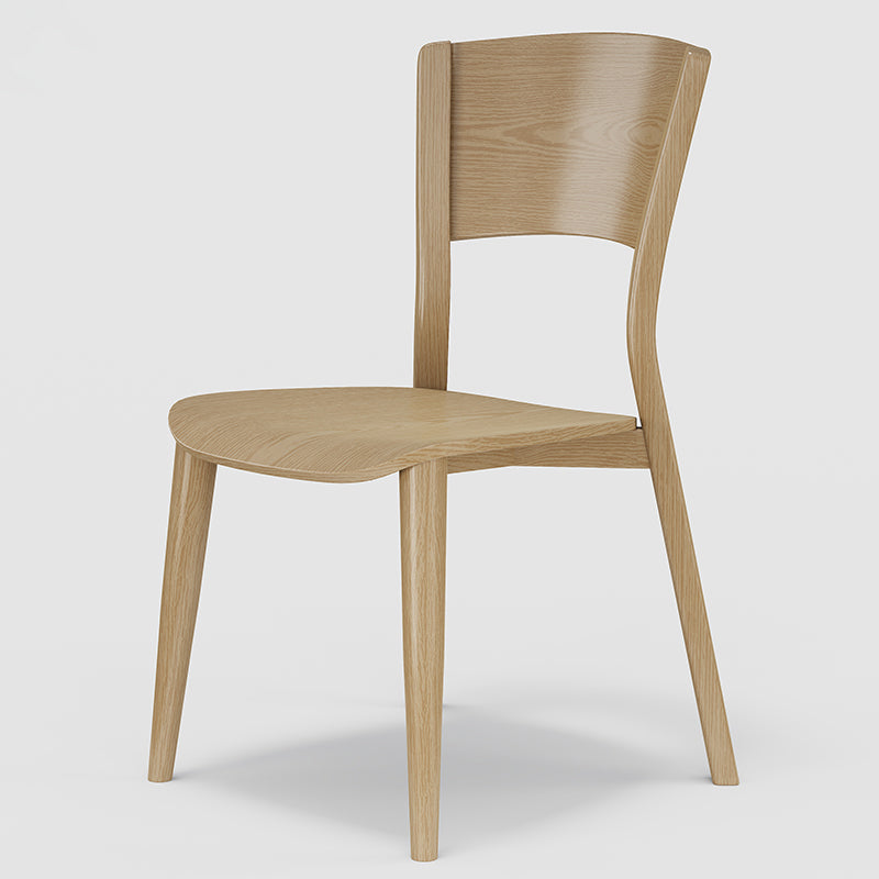 Contemporary Style Dining Chairs Oak Solid Wood Open Back Armless Chair Wood 1 Piece Clearhalo 'Dining Chairs' 'Dining Tables & Seating' 'dining_chair' 'furn' 'furn_dining_chair' 'Furniture' 'Kitchen & Dining Furniture' 5911491