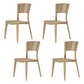 Contemporary Style Dining Chairs Oak Solid Wood Open Back Armless Chair Wood 4 Piece Set Clearhalo 'Dining Chairs' 'Dining Tables & Seating' 'dining_chair' 'furn' 'furn_dining_chair' 'Furniture' 'Kitchen & Dining Furniture' 5911493