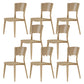 Contemporary Style Dining Chairs Oak Solid Wood Open Back Armless Chair Wood 8 Piece Set Clearhalo 'Dining Chairs' 'Dining Tables & Seating' 'dining_chair' 'furn' 'furn_dining_chair' 'Furniture' 'Kitchen & Dining Furniture' 5911495