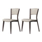 Contemporary Style Dining Chairs Oak Solid Wood Open Back Armless Chair Gray-White 2 Piece Set Clearhalo 'Dining Chairs' 'Dining Tables & Seating' 'dining_chair' 'furn' 'furn_dining_chair' 'Furniture' 'Kitchen & Dining Furniture' 5911496