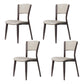 Contemporary Style Dining Chairs Oak Solid Wood Open Back Armless Chair Gray-White 4 Piece Set Clearhalo 'Dining Chairs' 'Dining Tables & Seating' 'dining_chair' 'furn' 'furn_dining_chair' 'Furniture' 'Kitchen & Dining Furniture' 5911497