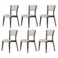 Contemporary Style Dining Chairs Oak Solid Wood Open Back Armless Chair Gray-White 6 Piece Set Clearhalo 'Dining Chairs' 'Dining Tables & Seating' 'dining_chair' 'furn' 'furn_dining_chair' 'Furniture' 'Kitchen & Dining Furniture' 5911498