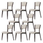 Contemporary Style Dining Chairs Oak Solid Wood Open Back Armless Chair Gray-White 8 Piece Set Clearhalo 'Dining Chairs' 'Dining Tables & Seating' 'dining_chair' 'furn' 'furn_dining_chair' 'Furniture' 'Kitchen & Dining Furniture' 5911499