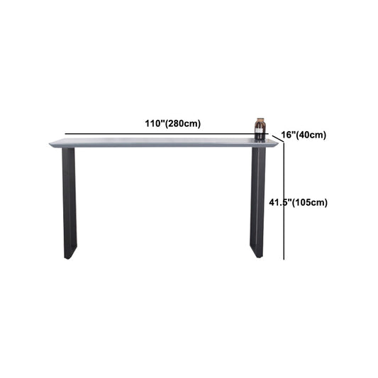 Set di bar in legno grigio interno 1/2/3 pezzi tavolo industriale e sgabelli rettangolo