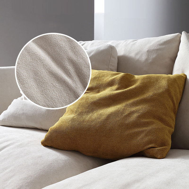 Divano in tessuto moderno a 4 posti con divano a braccio svasato con cuscini di padri