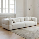 Modernism Sewn Pillow Back Sofa Tuxedo Arm Sofa with 4 Pillows Clearhalo 'furn' 'furn_sofas' 'Furniture' 'Living Room Furniture' 'Sofa' 'sofas' 5911645