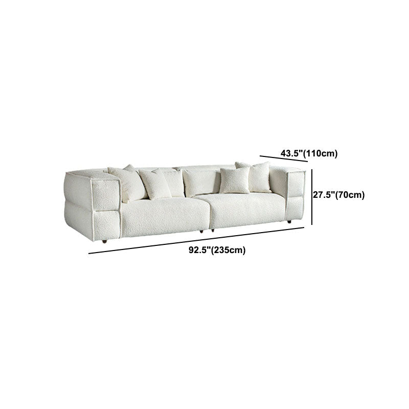 Modernism Sewn Pillow Back Sofa Tuxedo Arm Sofa with 4 Pillows Clearhalo 'furn' 'furn_sofas' 'Furniture' 'Living Room Furniture' 'Sofa' 'sofas' 5911654