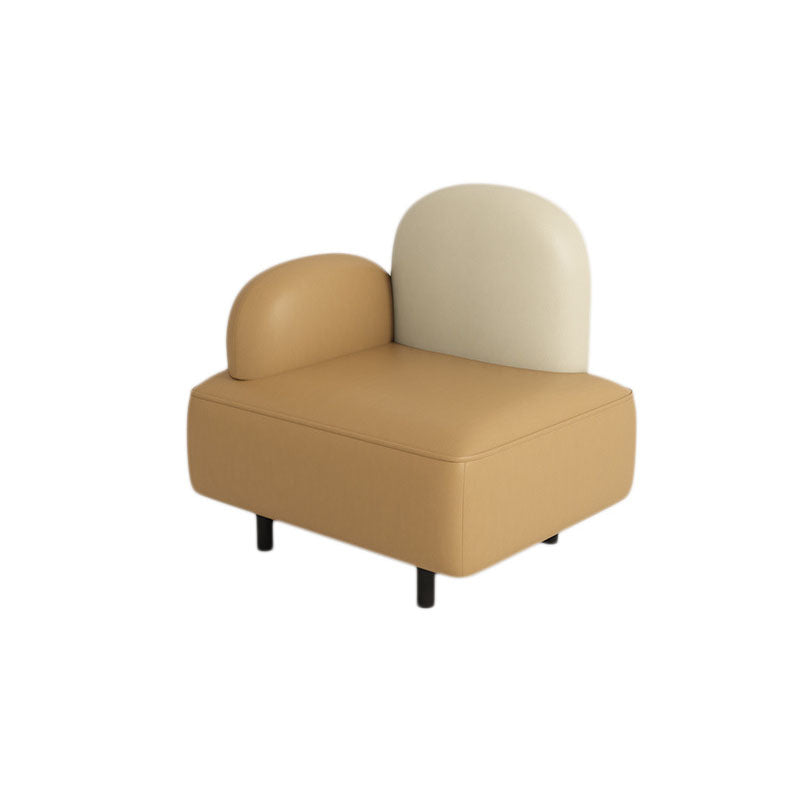 Sofá de brazo superior de almohada cuero moderno de cuero 31.5 pulgadas de altura