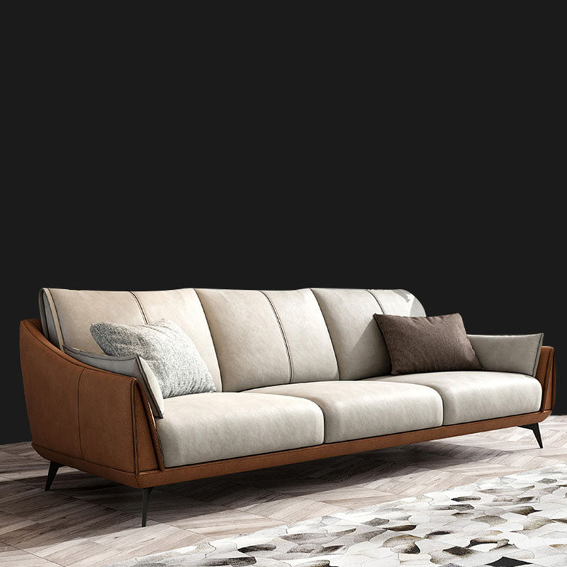 Modernismus -Sofa mit Häppchen -Armsofa in Orange