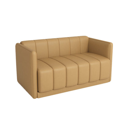 Canapé en faux cuir moderne pour 2 personnes cousues