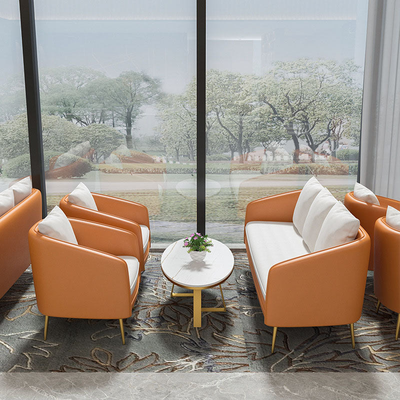 Faux Leather 27.56" W Tight Back Sofa for Living Room, Apartment Clearhalo 'furn' 'furn_sofas' 'Furniture' 'Living Room Furniture' 'Sofa' 'sofas' 5911714