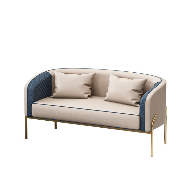 MODERNE 22,83 "Large canapé en cuir en cuir en cuir en pente pour le salon