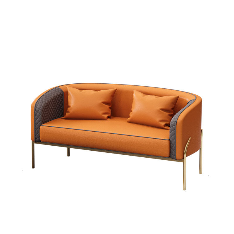 MODERNE 22,83 "Large canapé en cuir en cuir en cuir en pente pour le salon