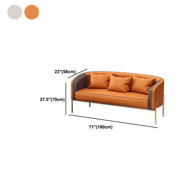 MODERNE 22,83 "Large canapé en cuir en cuir en cuir en pente pour le salon