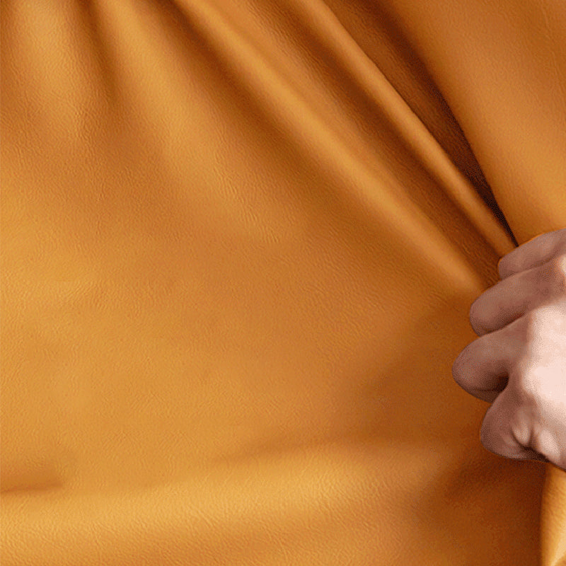 Faux Leather Curved Sofa 29.55"H Sloped Arm Sofa with Tight Back