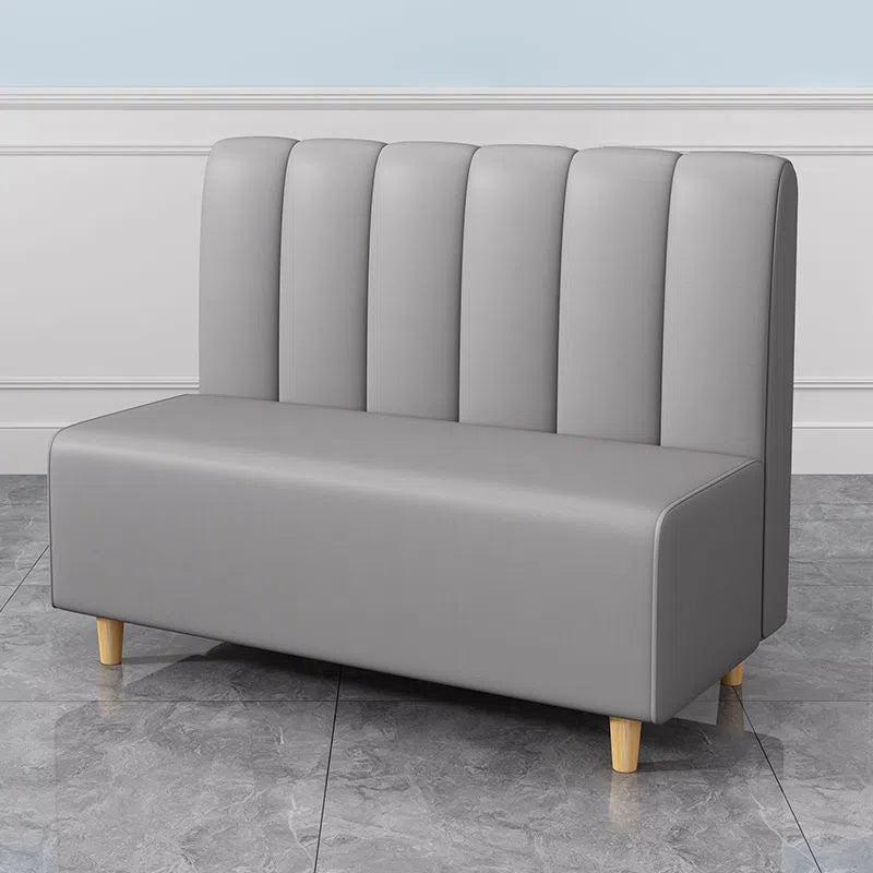 Canapé en cuir véritable canapé contemporain avec des pieds en bois massif