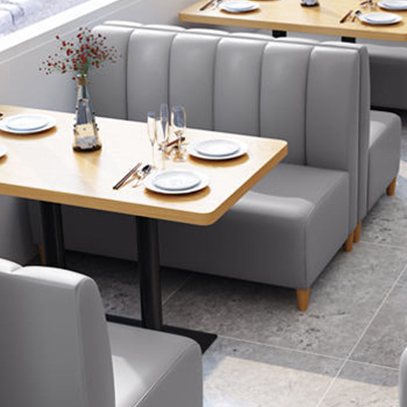 Canapé en cuir véritable canapé contemporain avec des pieds en bois massif