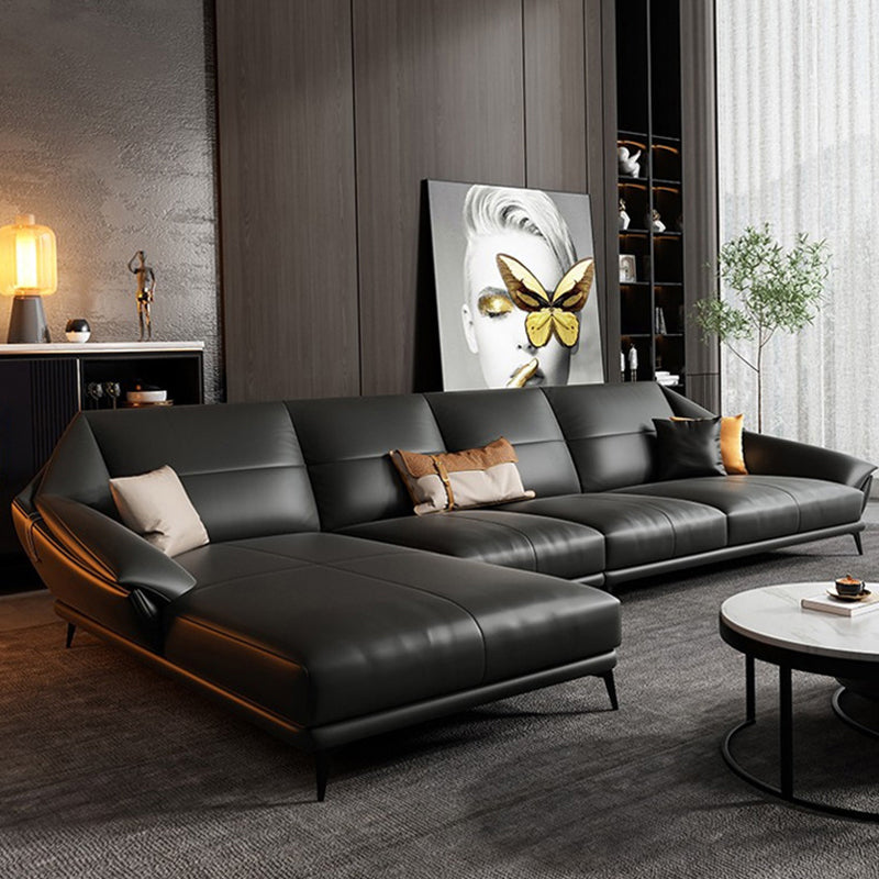 Glamofa -Chaise Stationäre echte Lederausgeflügelte Armkissen Sitzgelegenheiten