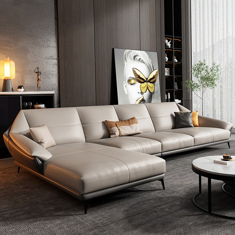 Glamofa -Chaise Stationäre echte Lederausgeflügelte Armkissen Sitzgelegenheiten