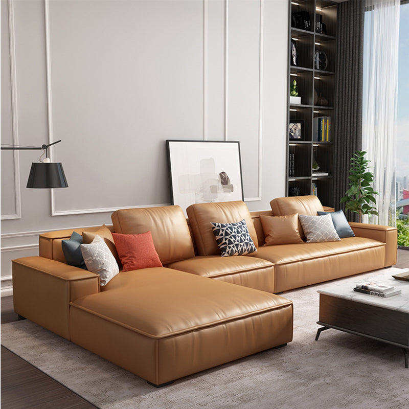 Zeitgenössische stationäre Kunstleder Wohnzimmer eingebrauchtes Armsofa -Chaise