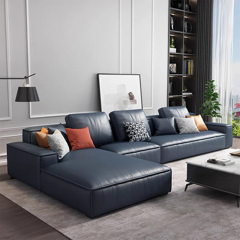 Zeitgenössische stationäre Kunstleder Wohnzimmer eingebrauchtes Armsofa -Chaise