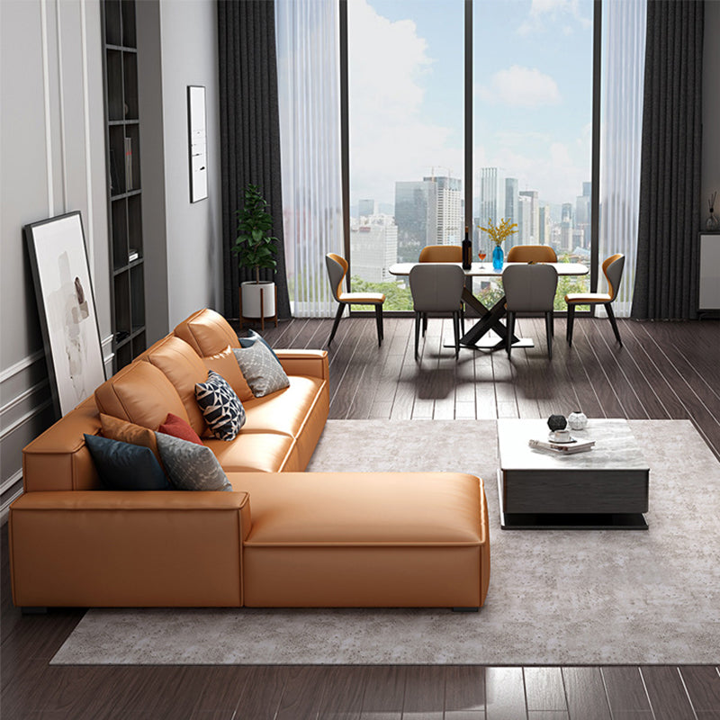 Zeitgenössische stationäre Kunstleder Wohnzimmer eingebrauchtes Armsofa -Chaise