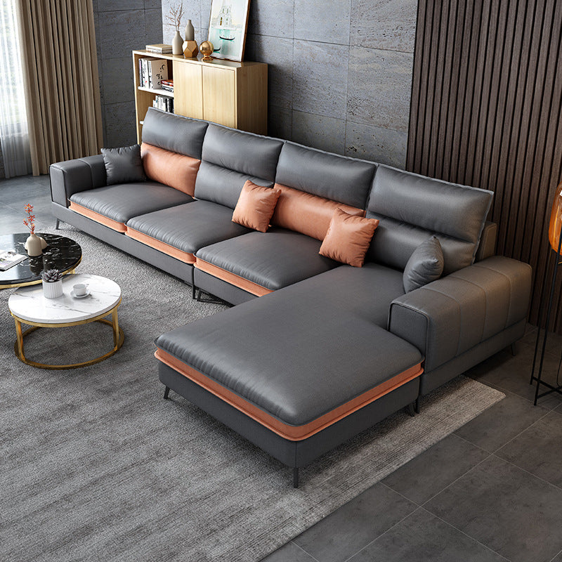 Soggiorno in fico contemporaneo di divano del braccio ad incasso