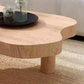 Table basse scandinave de forme libre avec 3 pieds en bois de pin