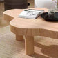 Table basse scandinave de forme libre avec 3 pieds en bois de pin