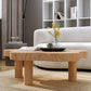 Table basse scandinave de forme libre avec 3 pieds en bois de pin