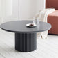 Contemporary Round Coffee Table with Solid Wood Top and Iron Pedestal Base Clearhalo 'Coffee & Accent Tables' 'Coffee Tables' 'coffee_tables' 'furn' 'furn_coffee_tables' 'Furniture' 'Living Room Furniture' 5911991