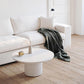 Contemporary Round Coffee Table with Solid Wood Top and Iron Pedestal Base White Clearhalo 'Coffee & Accent Tables' 'Coffee Tables' 'coffee_tables' 'furn' 'furn_coffee_tables' 'Furniture' 'Living Room Furniture' 5911993